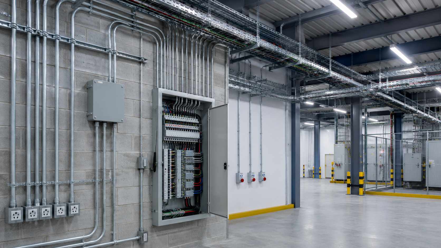 Instalación eléctrica industrial y canalizaciones